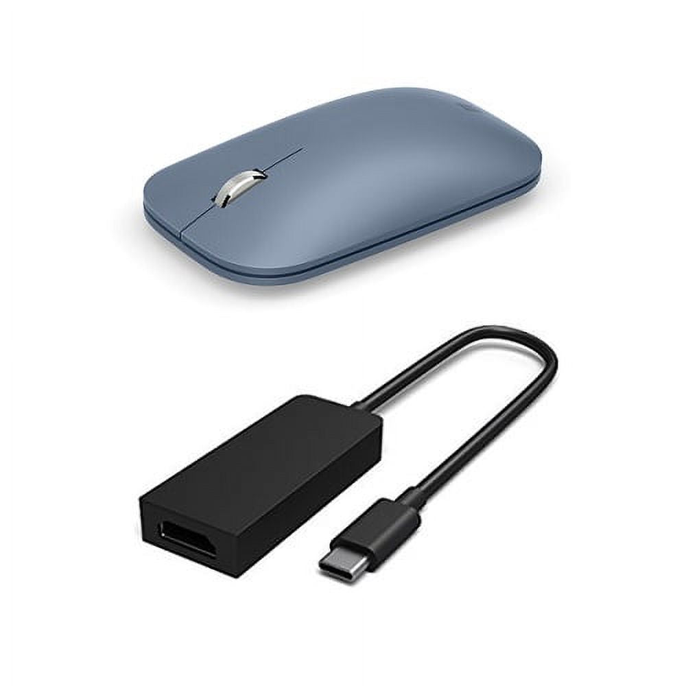 Surface Mobile Mouse Ice Blue + USB-C to HDMI Adapter Black H59061