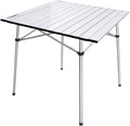 White Aluminum Folding Camping Table with Carry Bag J781600