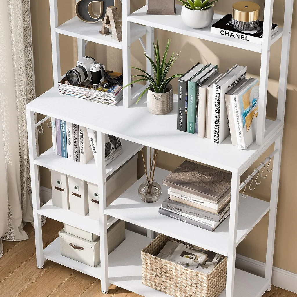 White Utility Storage Shelf Microwave Stand Z6115
