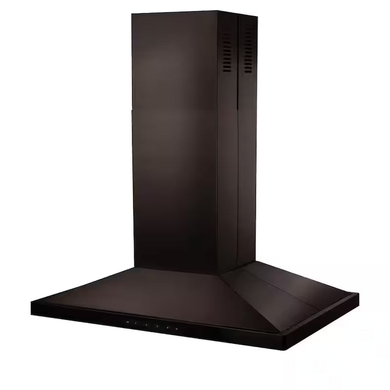 Black Stainless Steel Island Mount Range Hood Q6640