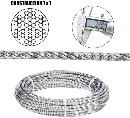 1/8 Cable Railing Kit with 400ft Stainless Steel Cable Wire S3812