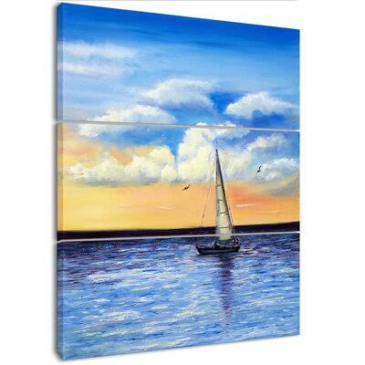 Oil Painting Print Multi-Piece Image on Wrapped Canvas H9607