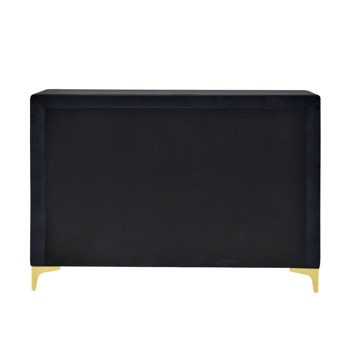 Velvet 6 Drawer Dresser with Gold Legs and Trim Q26144