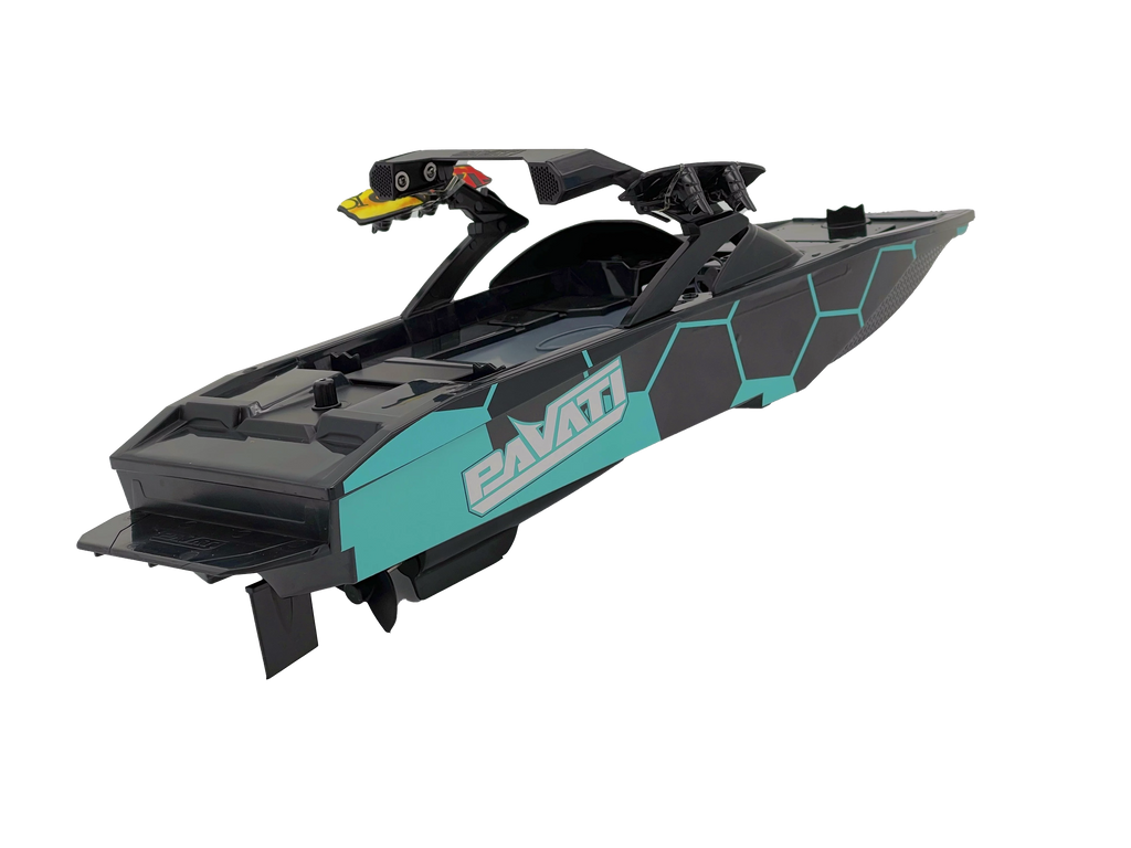 1:18 Electric Blue and Black Remote Control Wakeboard Boat S7349
