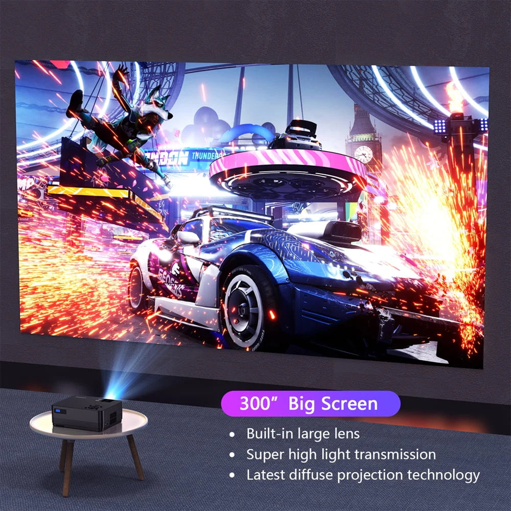 5G WiFi Bluetooth 1080P LCD Projector S27949