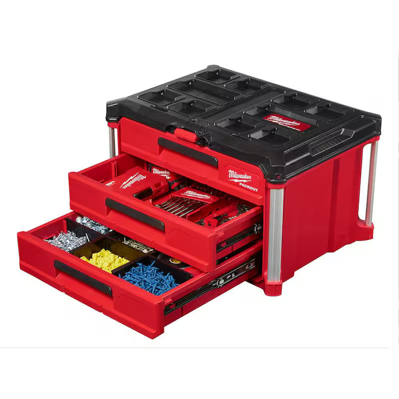 22 in. 3-Drawer Tool Box with Metal Reinforced Corners I807