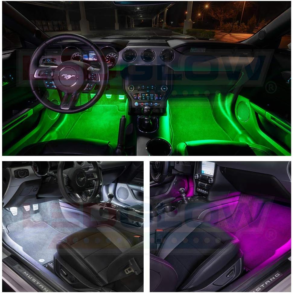 8pc Bluetooth Multi-Color LED Interior Lighting Kit K8898