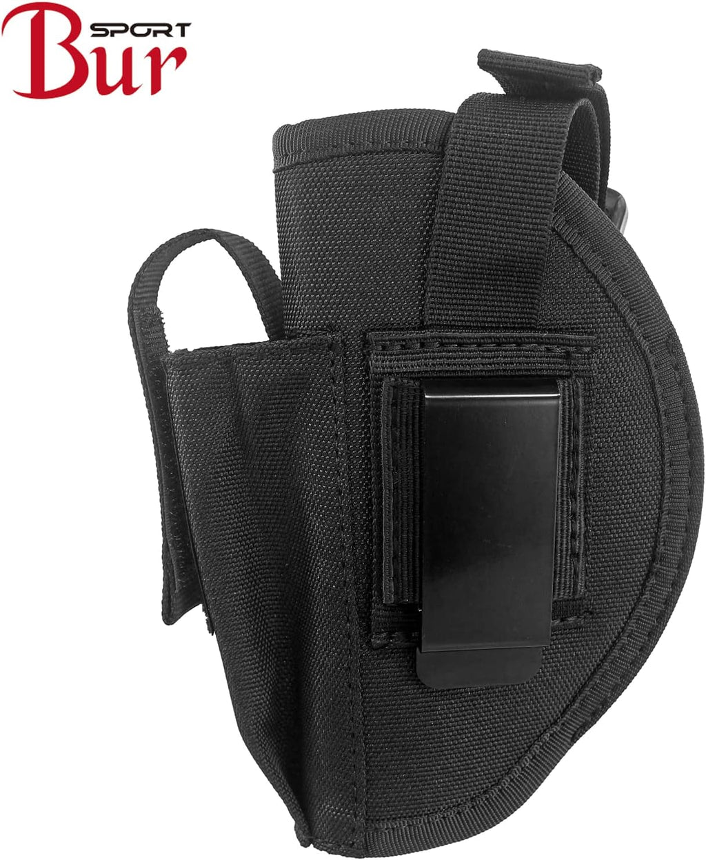 Black Tactical Belt Holster with Mag Pouch and Metal Clip X773