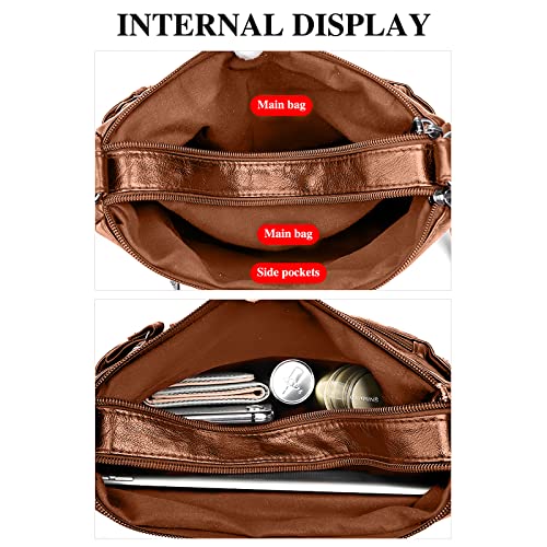 Soft PU Leather Crossbody Bag with Adjustable Strap V2916