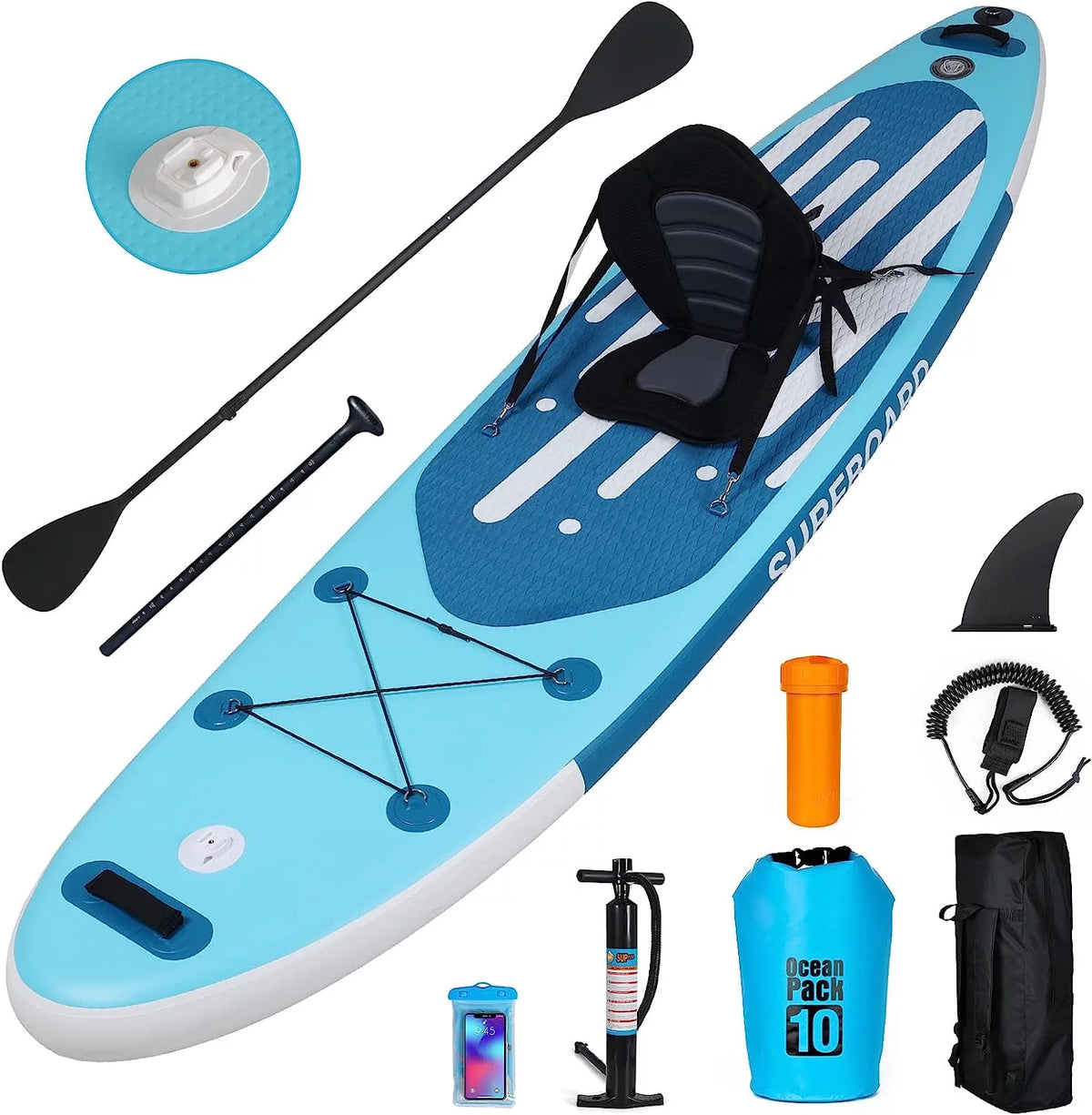 11 Ft Blue Inflatable Paddle Board C164759
