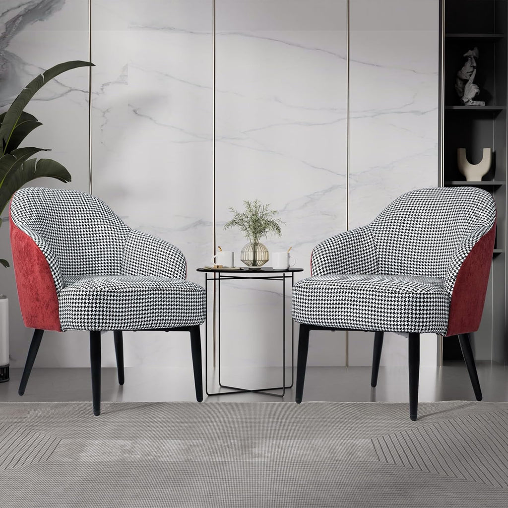 Houndstooth Upholstered Accent Chair B1515