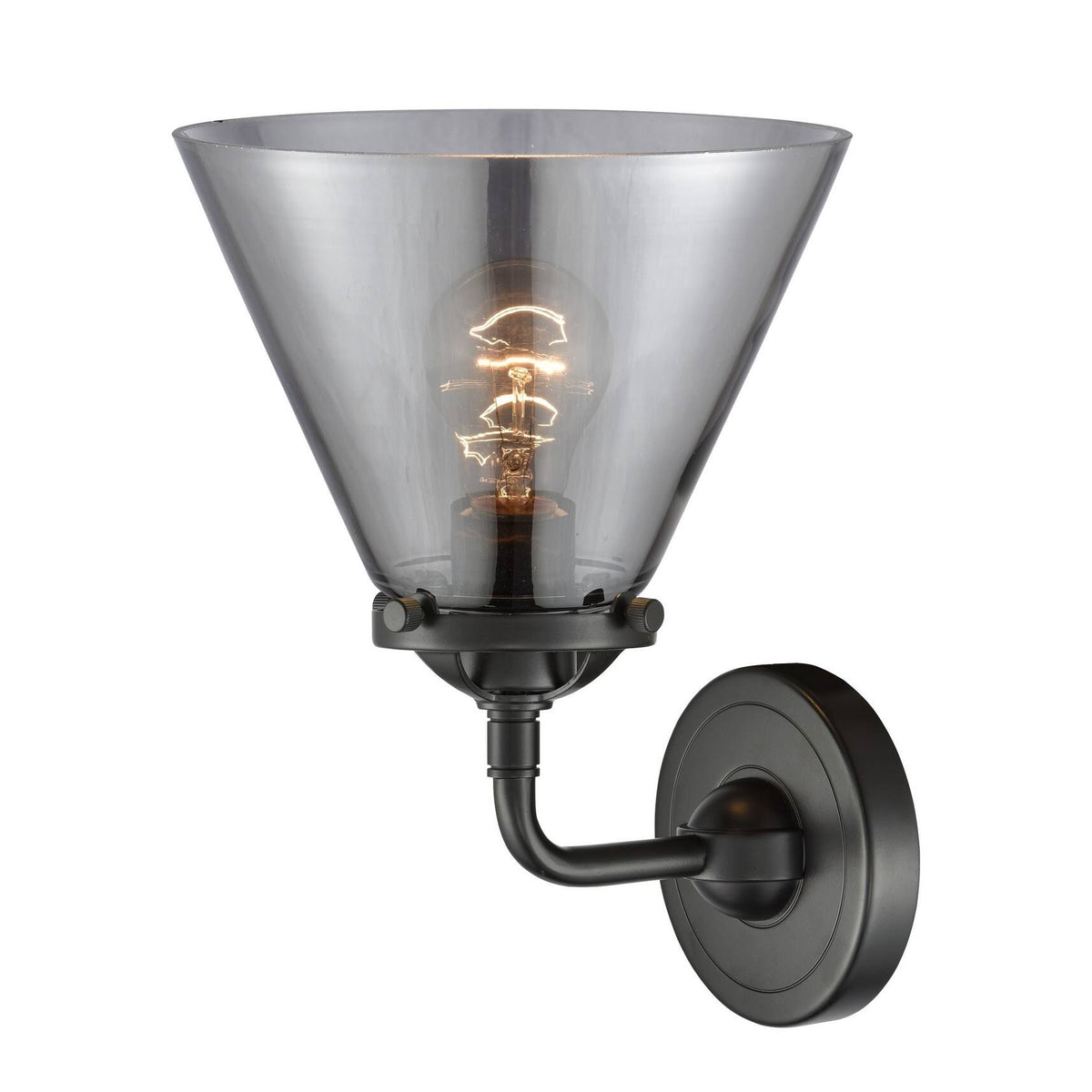 Brushed Satin Nickel Large Cone 1 Light Sconce U62807