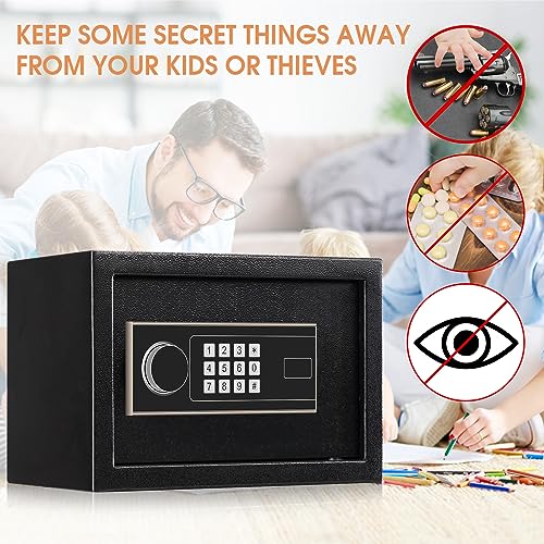 1.0 Cubic Feet Fireproof Waterproof Digital Safe with Keypad Lock and Removable Shelf Q913354