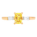 14k yellow gold 3 stone ring size 7 G75580