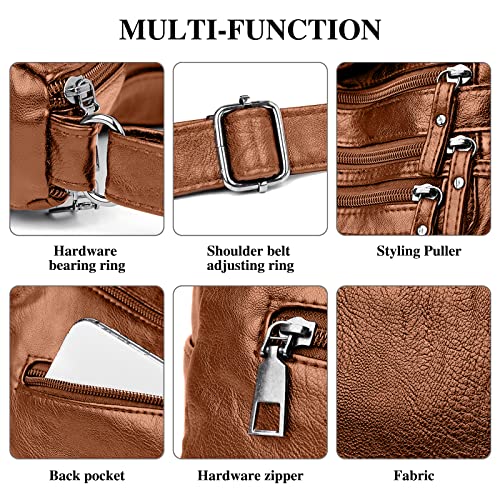 Soft PU Leather Crossbody Bag with Adjustable Strap V2916