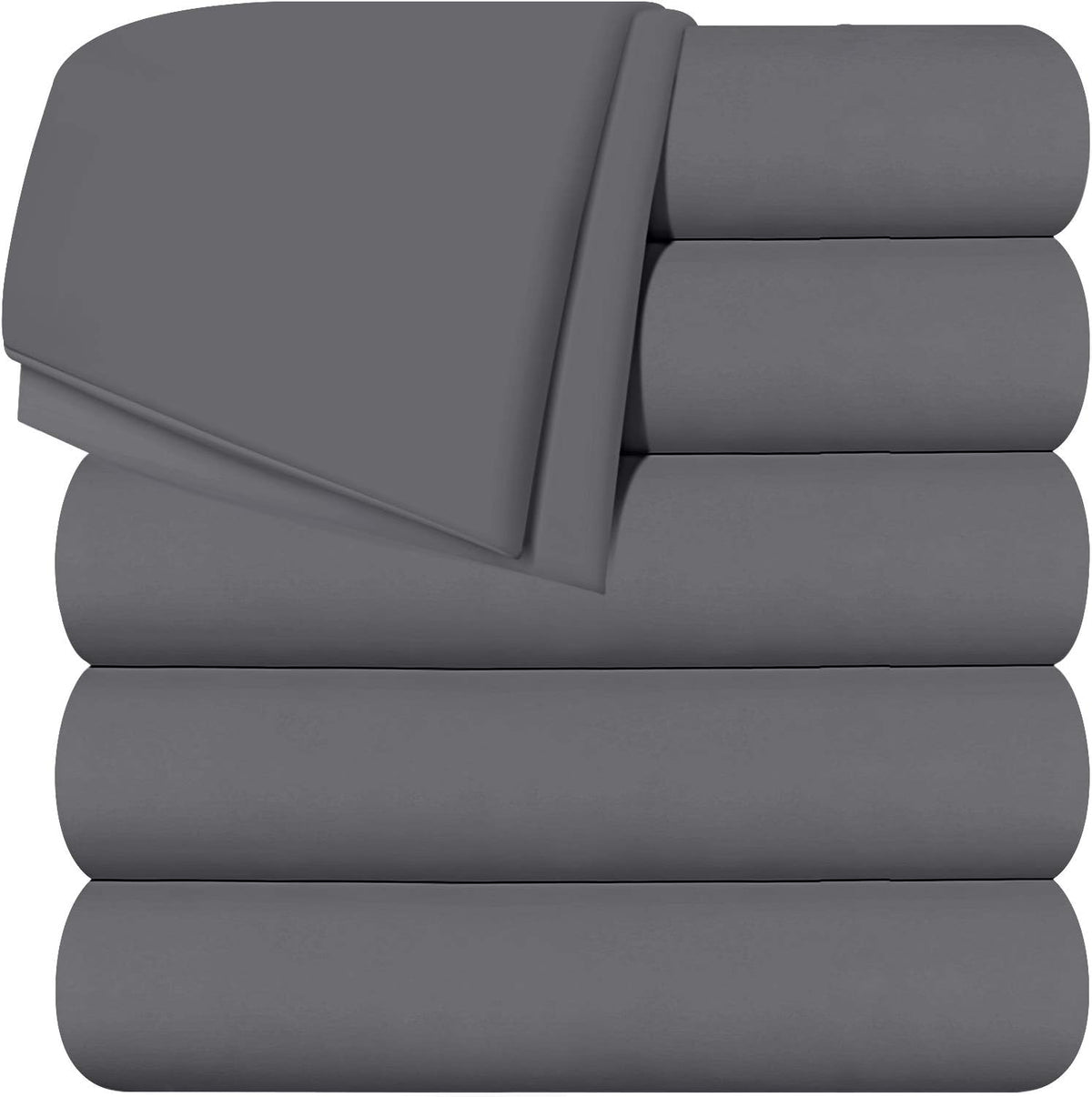 White Twin Pack of 2 Soft Brushed Microfiber Flat Sheets U71521