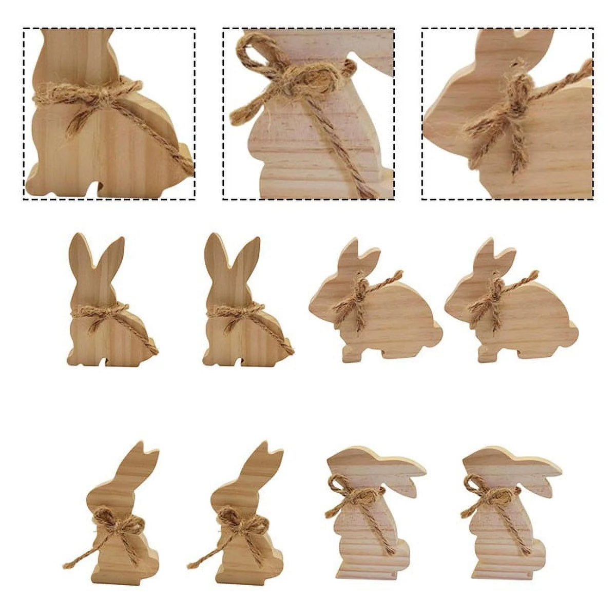 Easter Rabbit Wooden Ornaments I595007