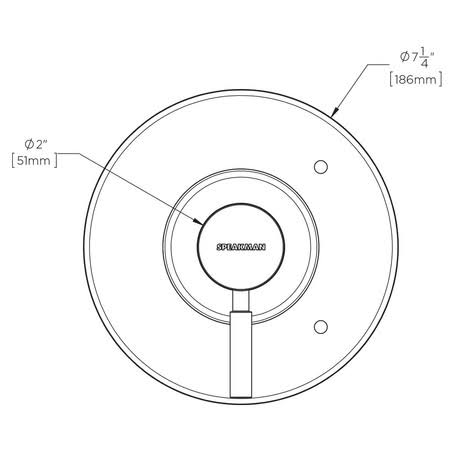 Black Universal Shower Valve Trim L640