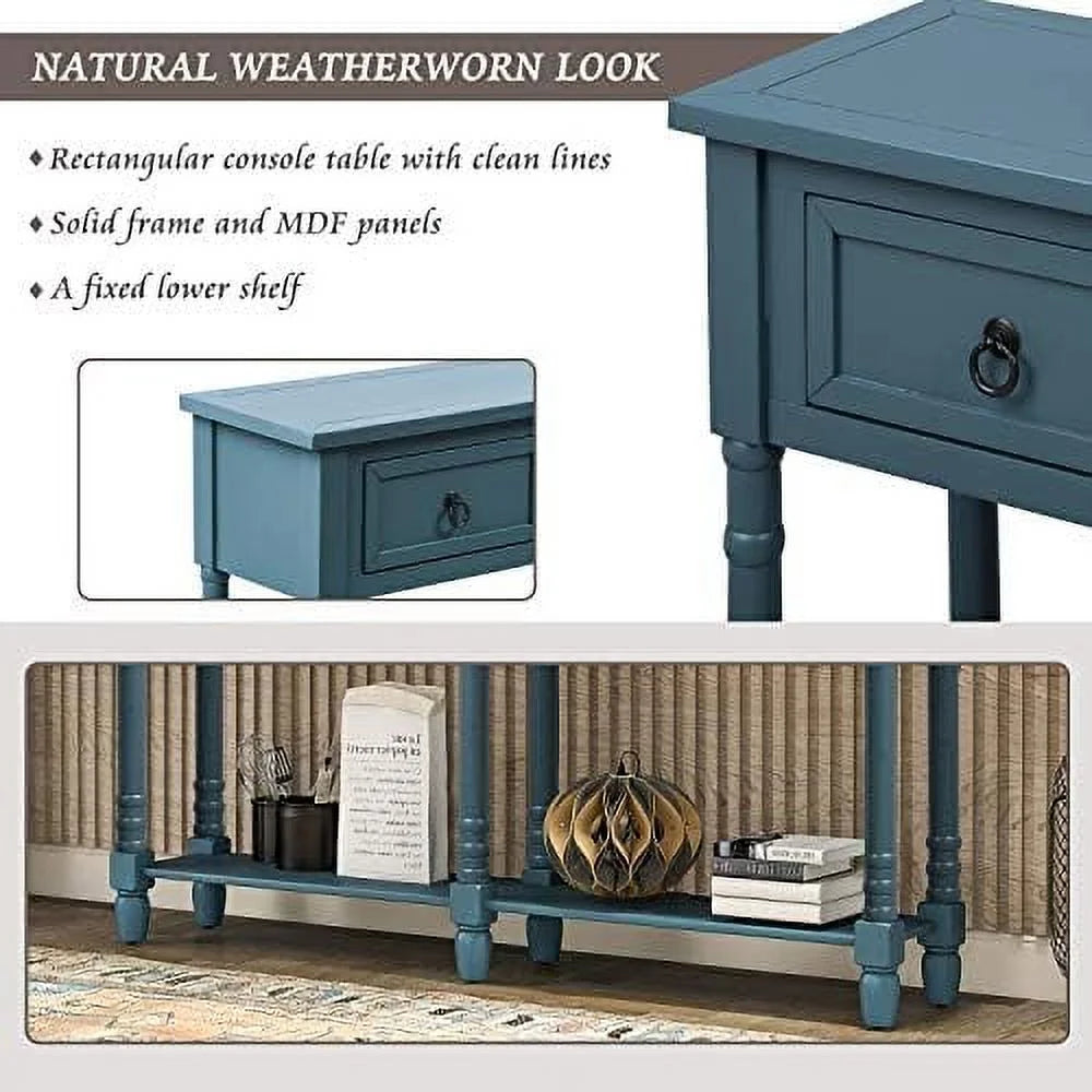 Slim Wood Console Table with Drawer 58 Inch S23527