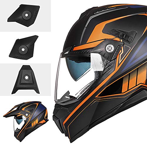 Dual Sport Full Face Motorcycle Helmet with Sun Visor T97721
