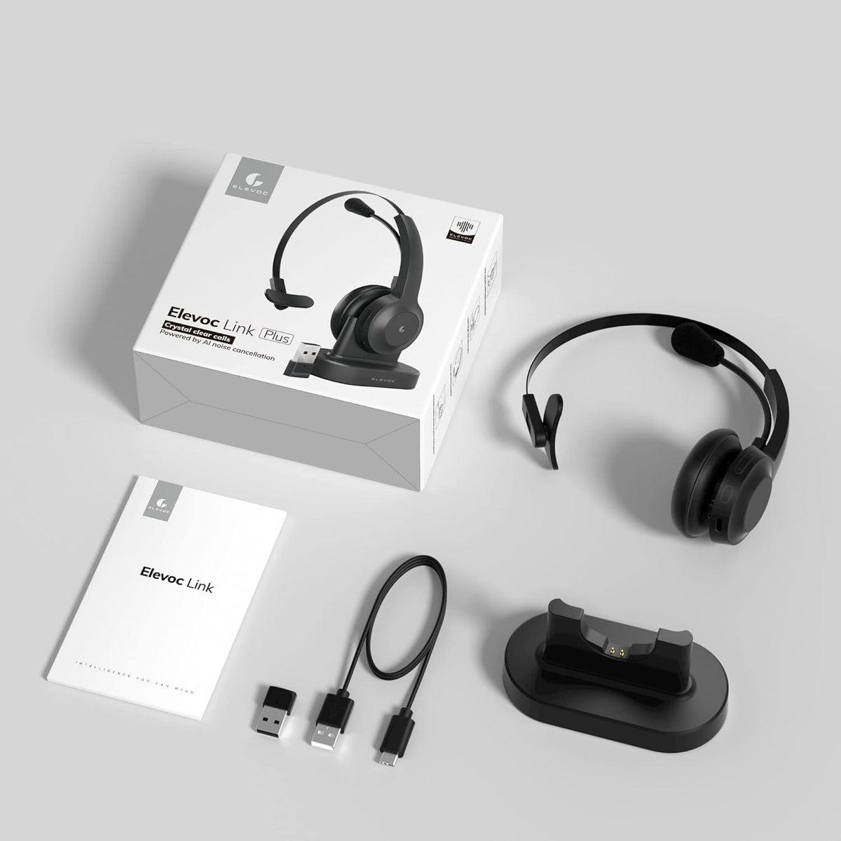 Bluetooth Headset with Microphone, AI Noise Cancelling, 35 Hrs Talk Time H885