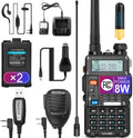 Dual Band 2-Way Radio with 2 Rechargeable 2100mAh Battery Pack of 2 C566455