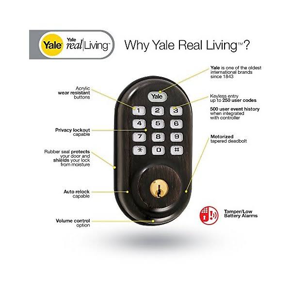Z-Wave Push Deadbolt Bronze G96630