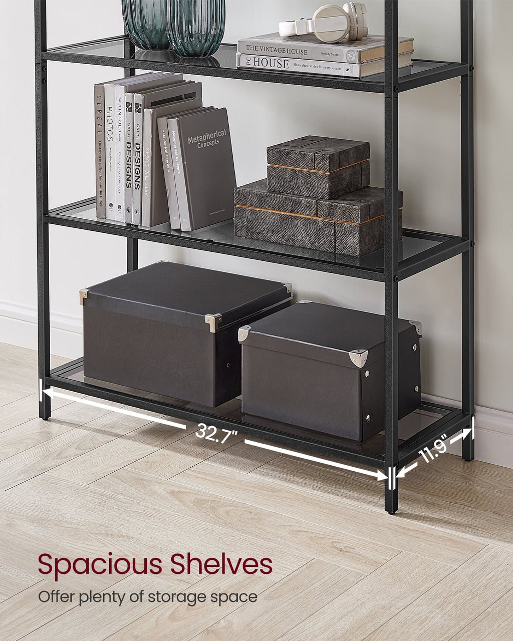 5-Tier Metal Bookcase A302