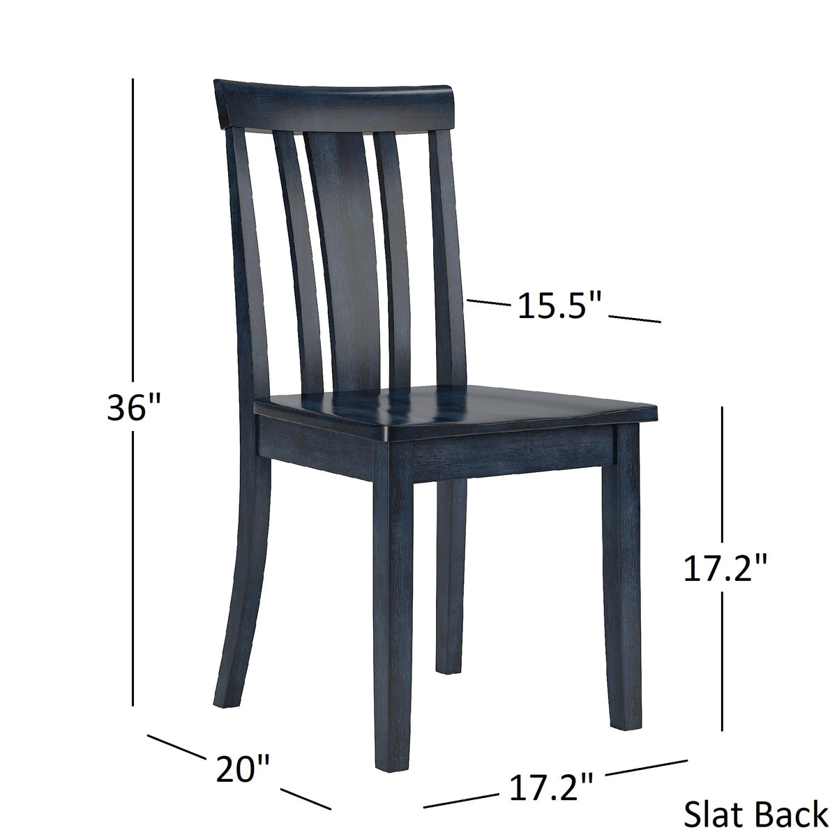 Large Wood Dining Set with 6 Slat Back Chairs G396801