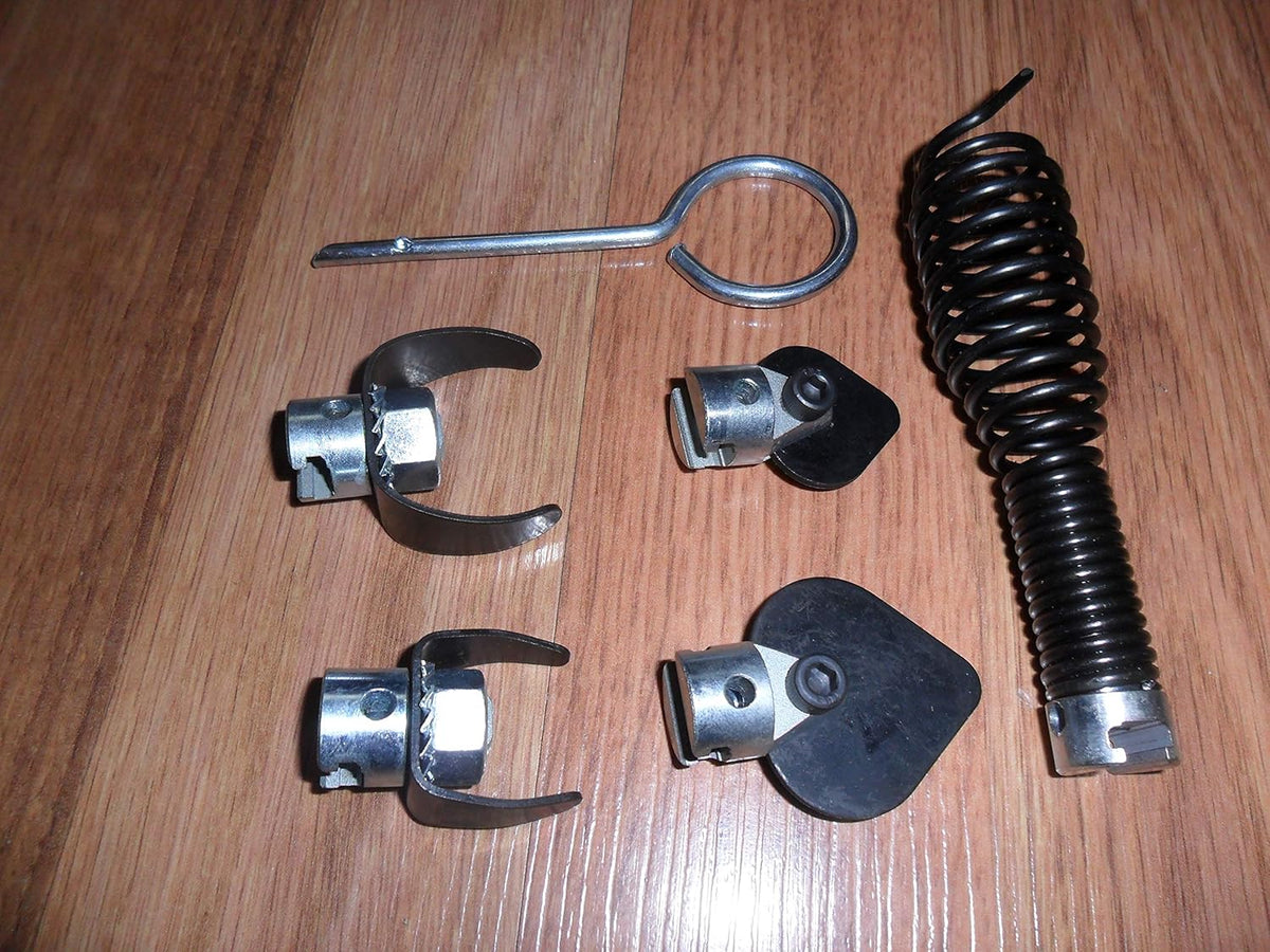 Drain Cleaner 6 Piece Bit Set with 5/8" Cable End, Pack of 2 T7975