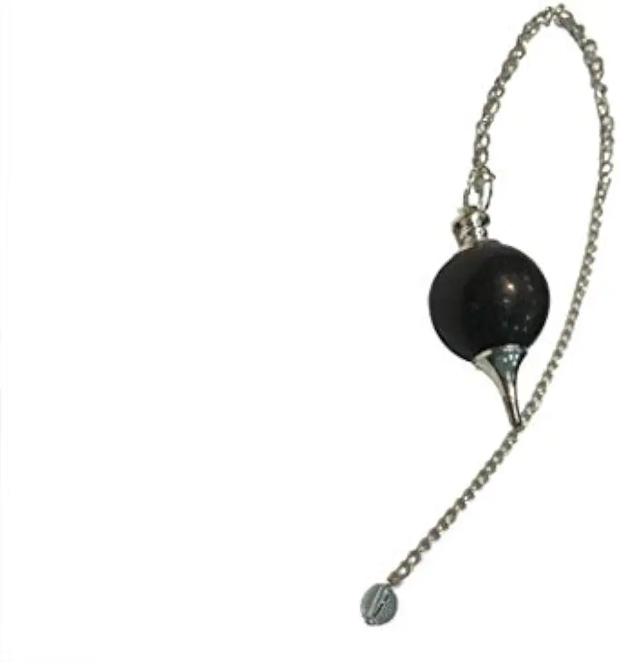 Black Obsidian Ball Chain Crystal Pendulum X32235