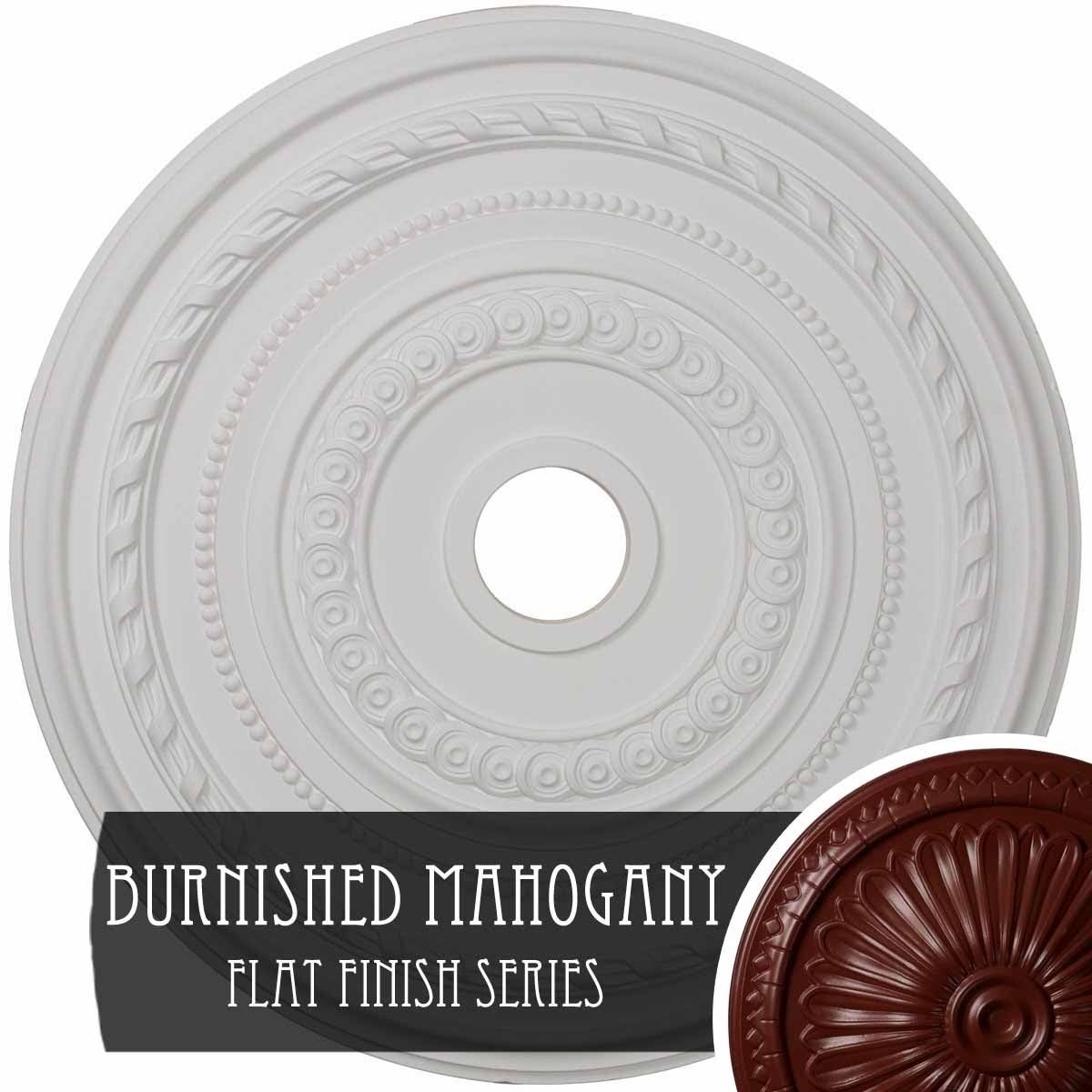 Hand-Painted Brushed Mahogany Ceiling Medallion G87204