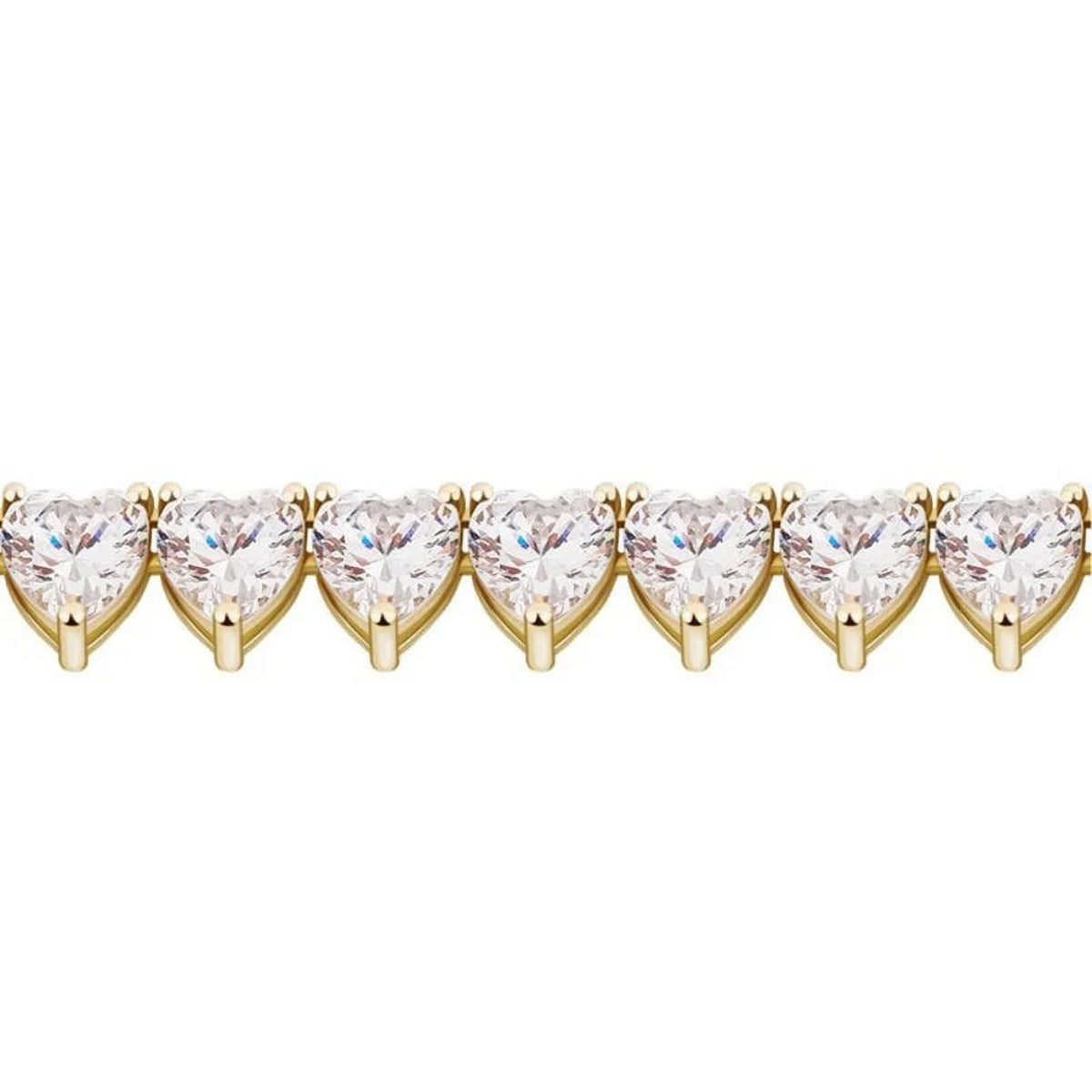 14K Yellow Gold Tennis Necklace W376