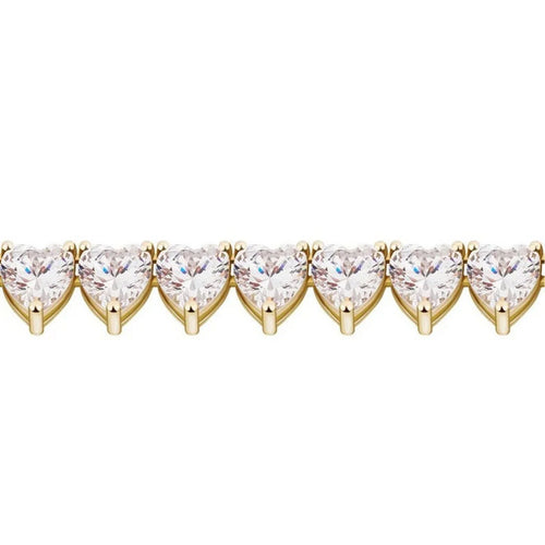 14K Yellow Gold Tennis Necklace W376