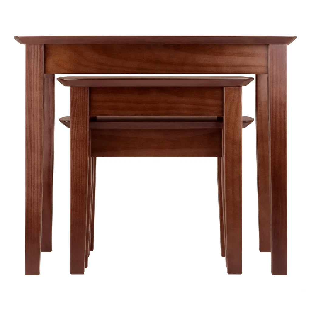 3-Pc Walnut Finish Nesting Table Set X90810