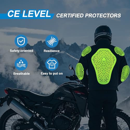 CE Level 1 Back Armor Protector Pad, CE Level 2 Elbow and Shoulder Armor Pads Set I93658