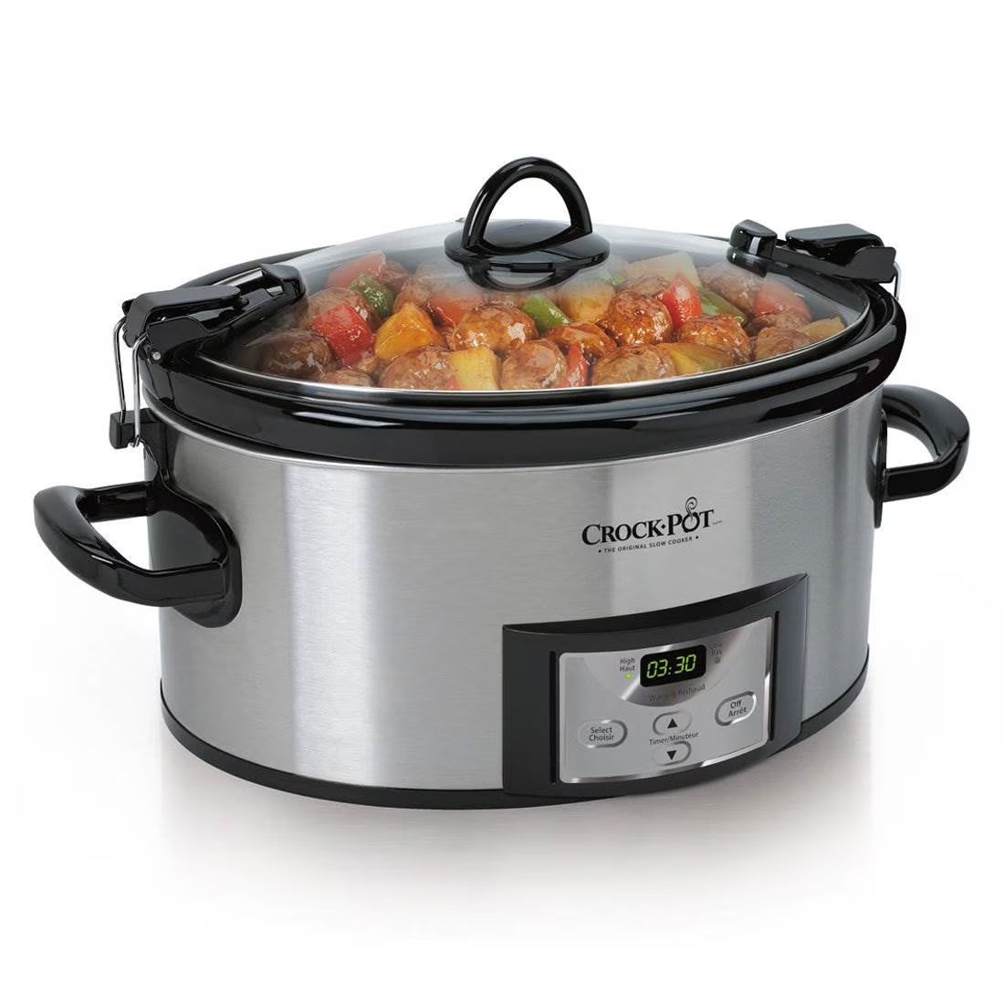 6 Quart Oval Slow Cooker Stainless Steel G39935