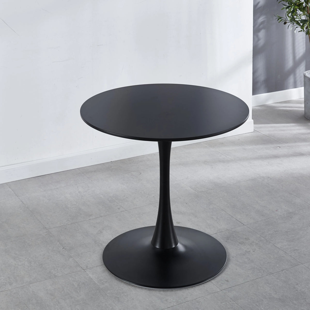 Black Round Wood Dining Table B102341