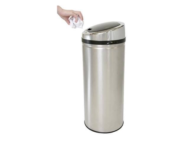 8 Gal Touchless Stainless Steel Trash Can L261