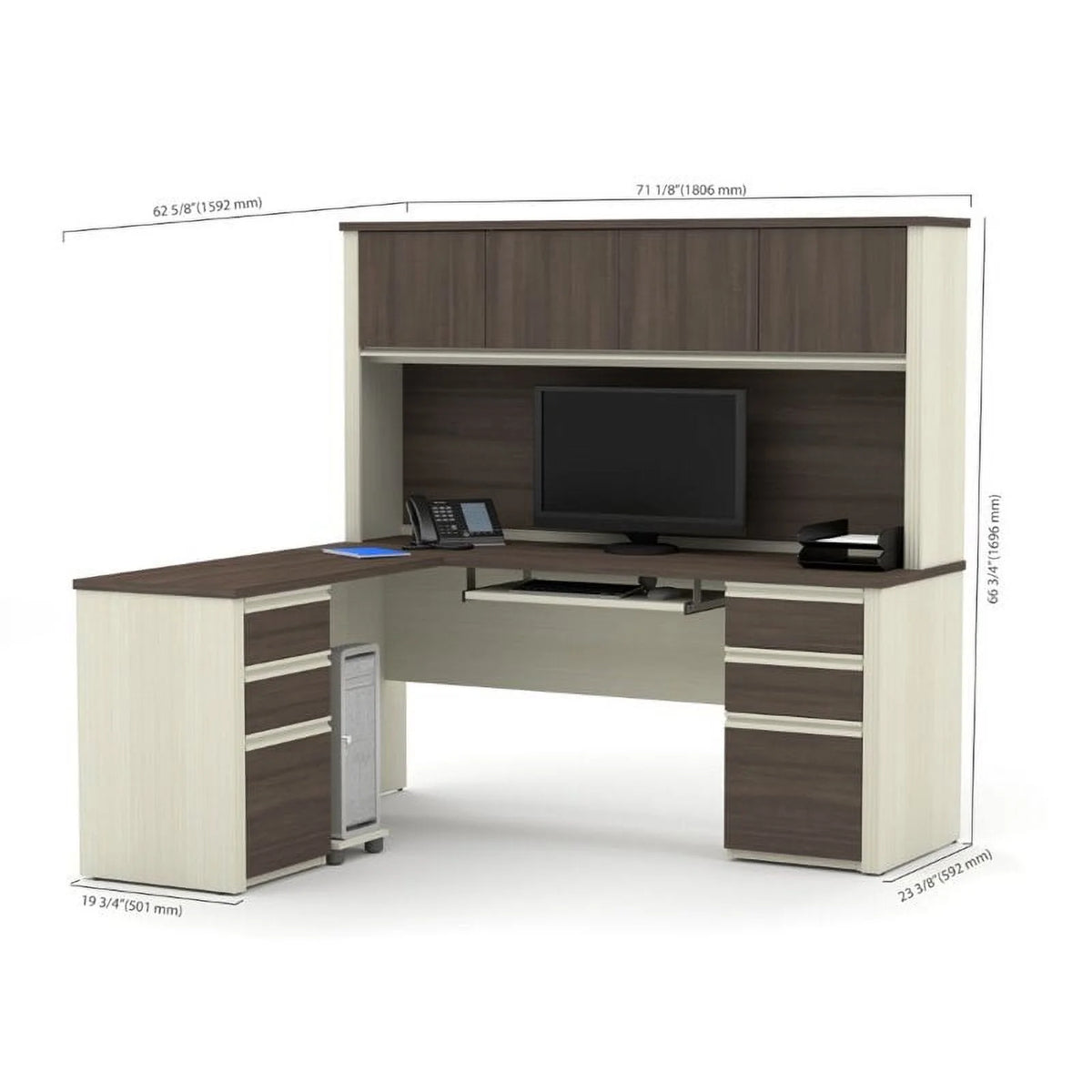 L-Desk with Hutch C79141