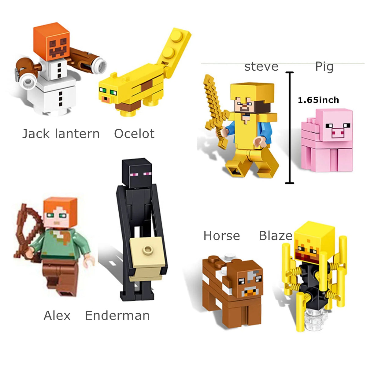 16 Pcs Action Figures Building Blocks Toys Set H76093