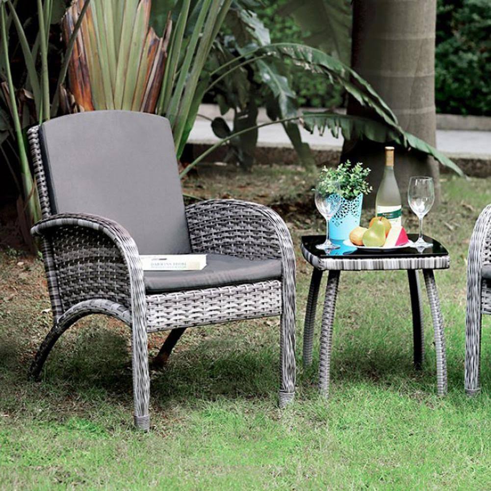 3 Piece Patio Seating Set, Gray K639