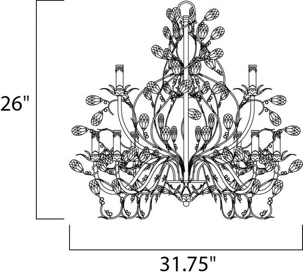 Etruscan Gold 9-Light Chandelier M25973