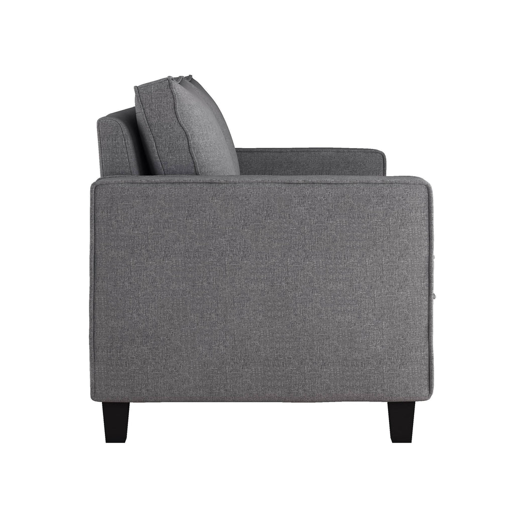 Gray Fabric Loveseat Sofa W45061