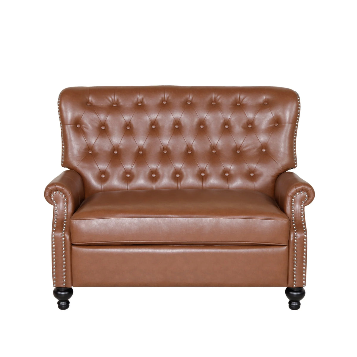 Oversized Faux Leather Recliner with Nailhead Trim M212