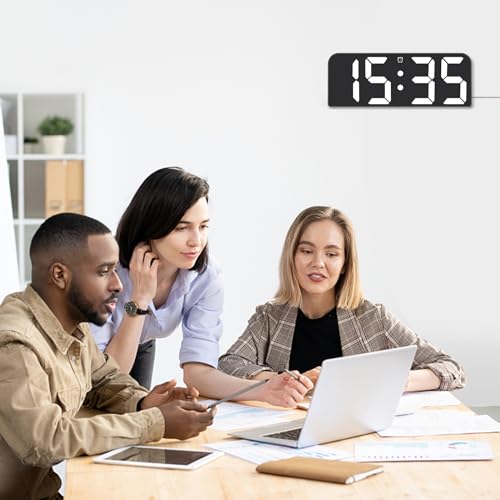 9.6" LED Digital Wall Clock with Remote Control - Red T7596
