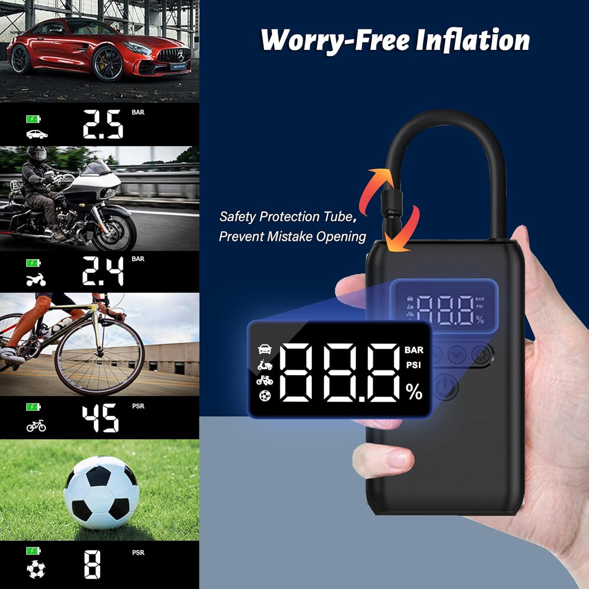 Portable 12V DC Electric 150PSI Air Compressor Tire Pump Inflator P513375