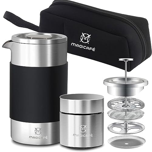 Single Serve 1 Cup Small Stainless Steel Thermal Double Walled French Press 350ML G384