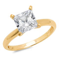 18K Yellow Gold Solitaire Engagement Ring size 3.5 J955