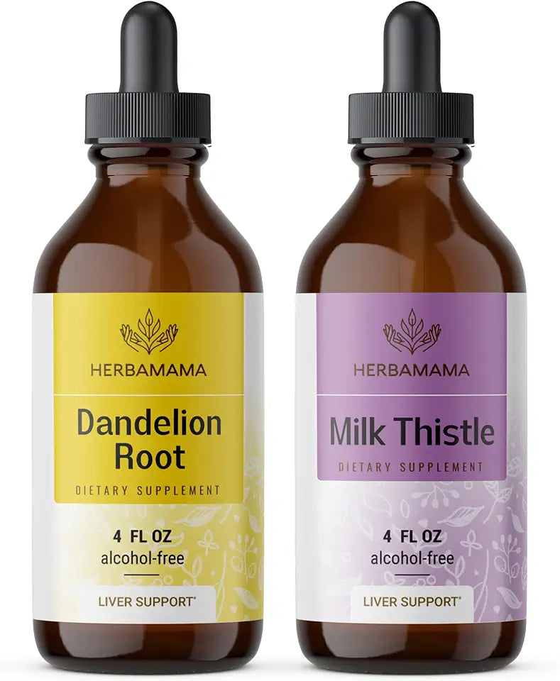 Herbal Liquid Drops Kit - Dandelion Root & Milk Thistle 4 fl oz 2 Pack H60694
